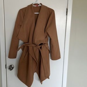 Tan trench coat